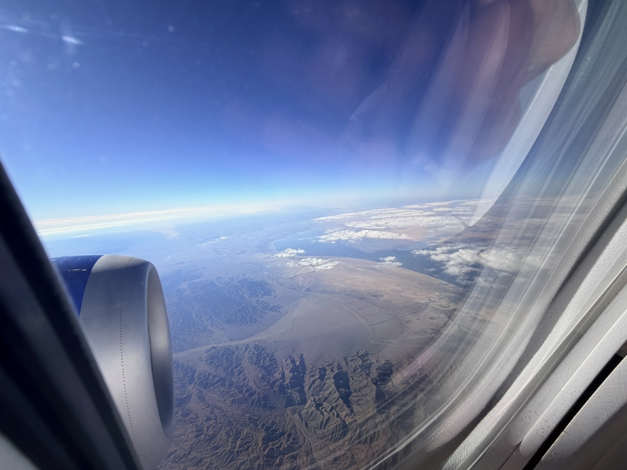 Aerial view of Borrego Springs and the Salton Sea
