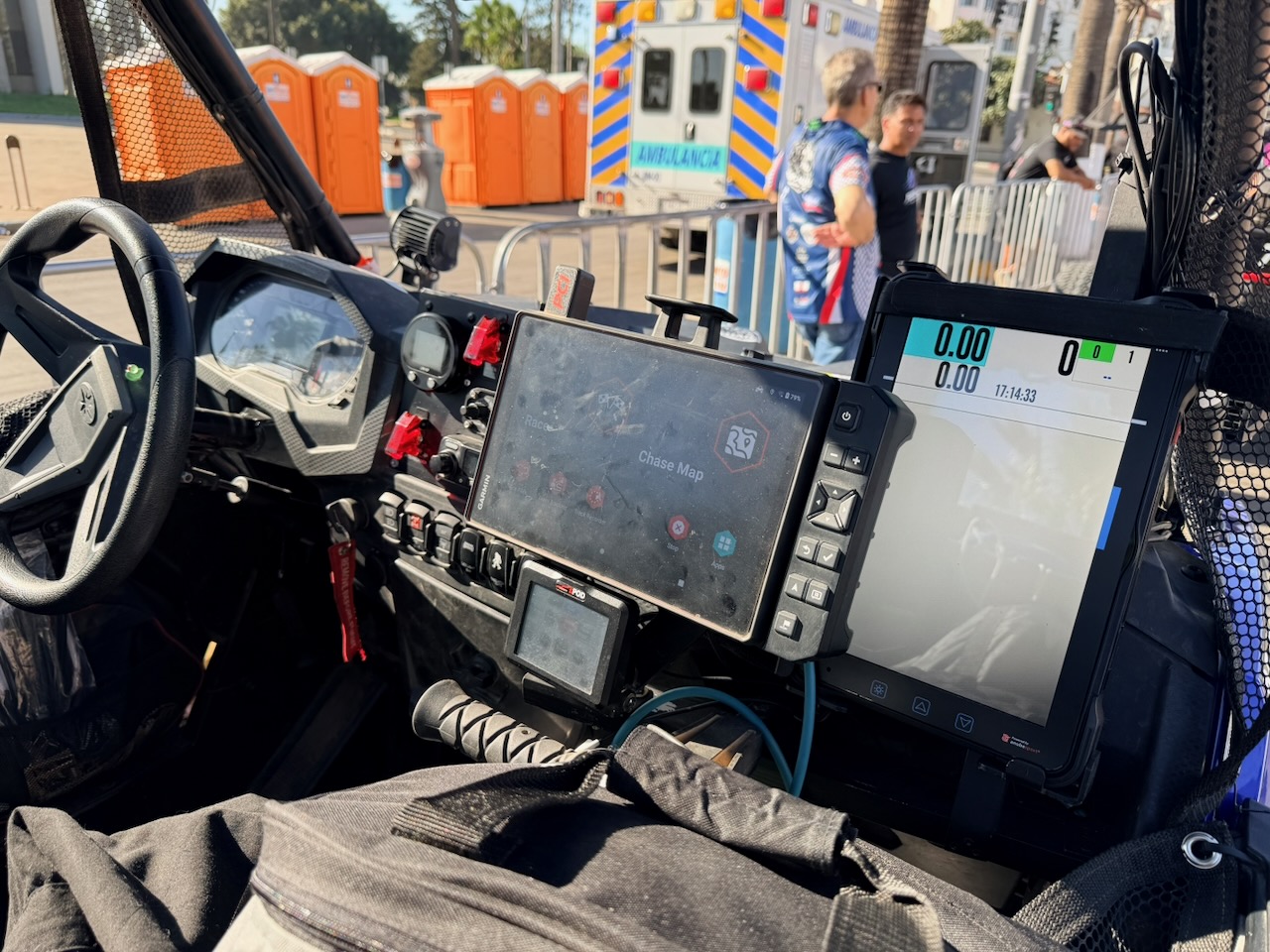 Stella 6 roadbook and speed display installed in High Altitude Racing car 355