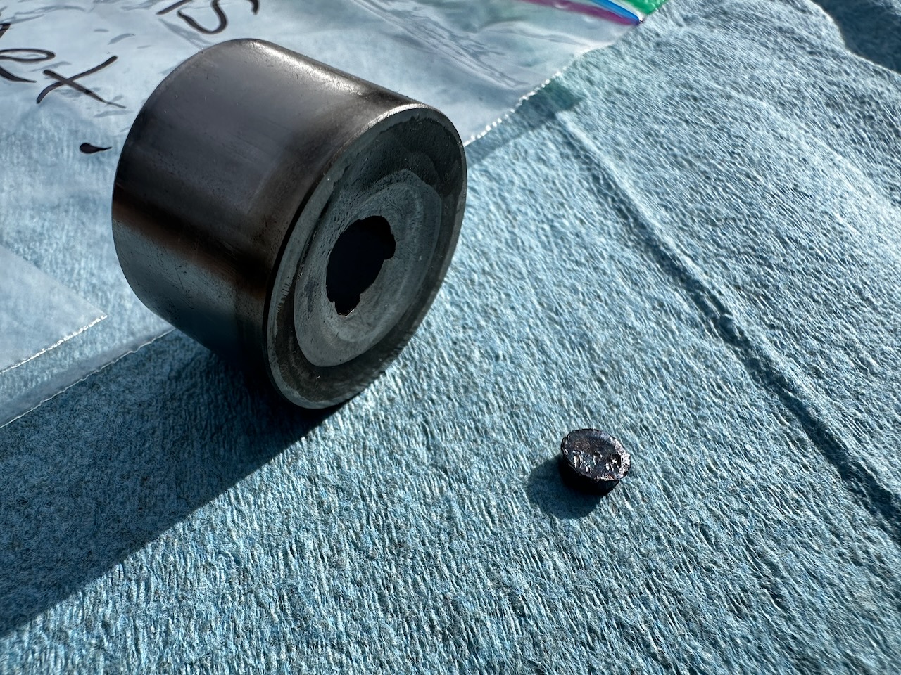 The failed valve tappet from High Altitude Racing #355