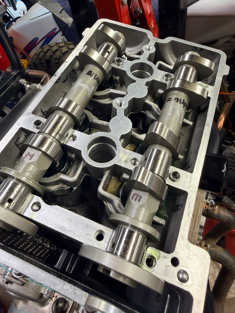 New camshafts installed in the Polaris engine