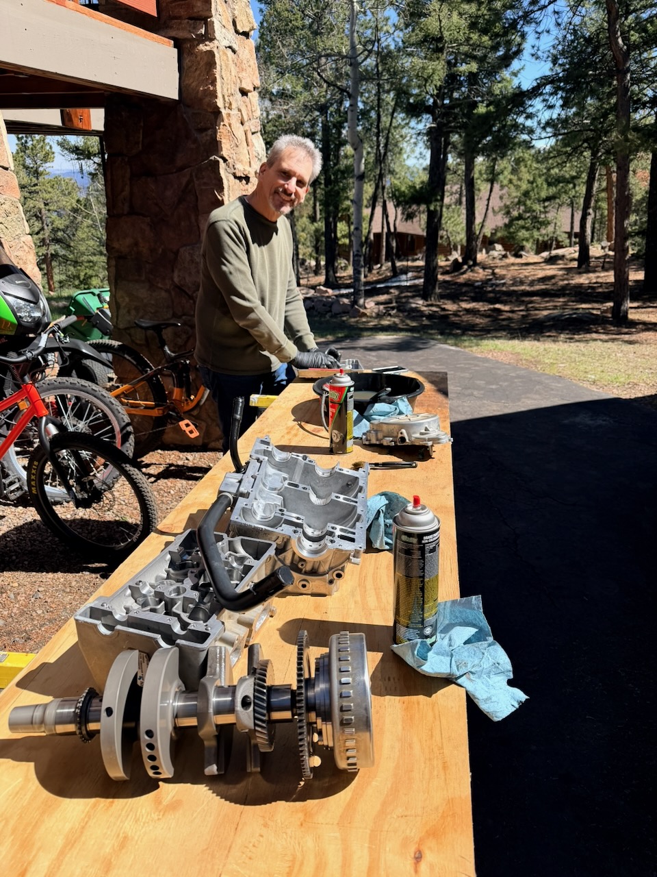 High Altitude Racing engine disassembled for inspection