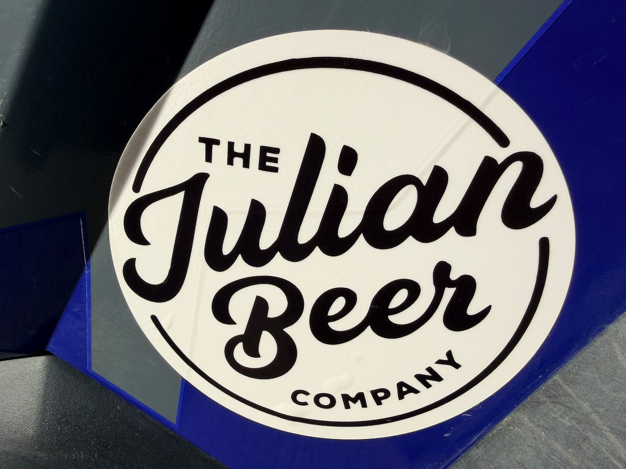 Julian Beer Company sponsor sticker on race car 355
