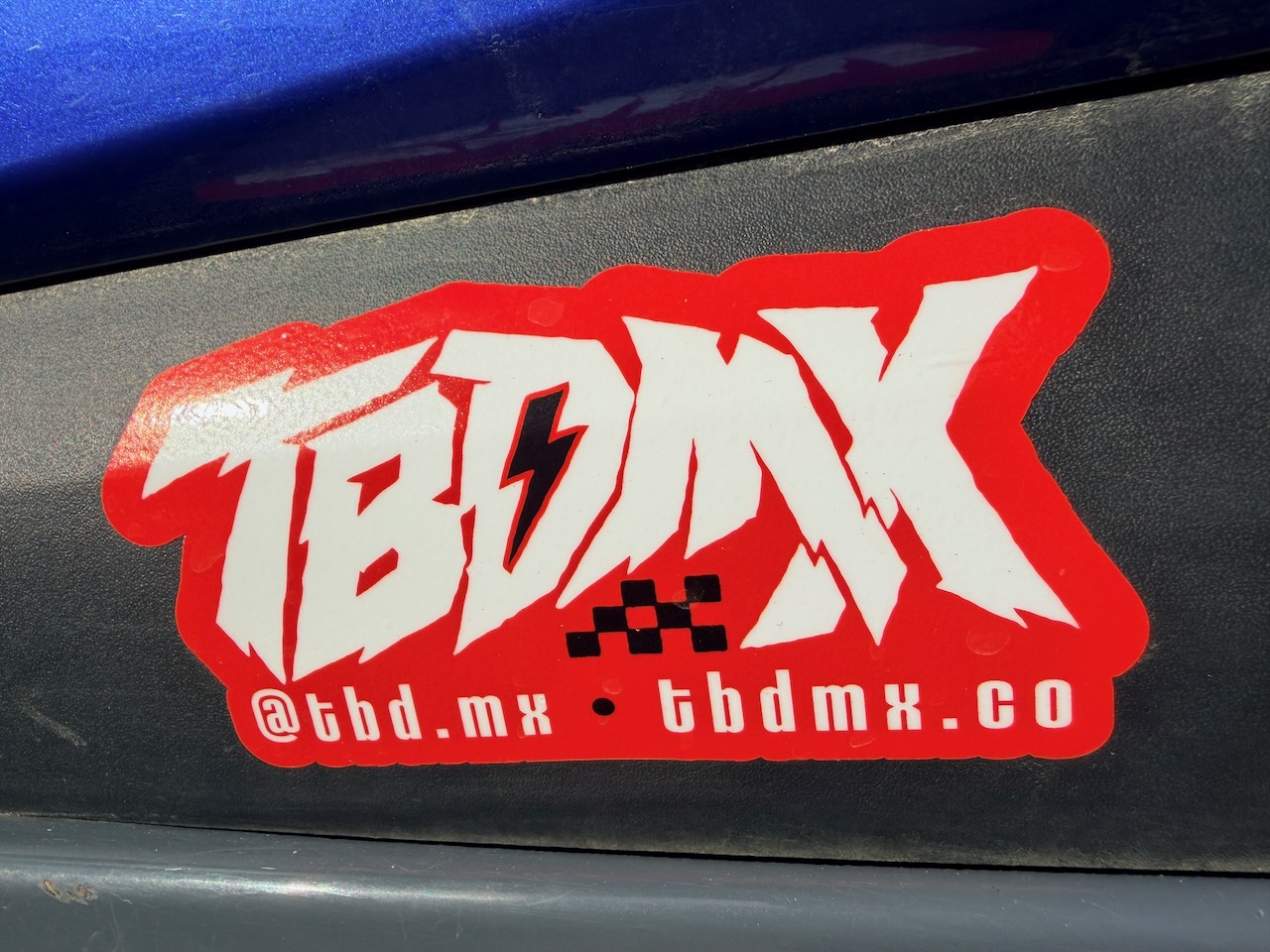 TBD Motorsports sponsor sticker on race car 355