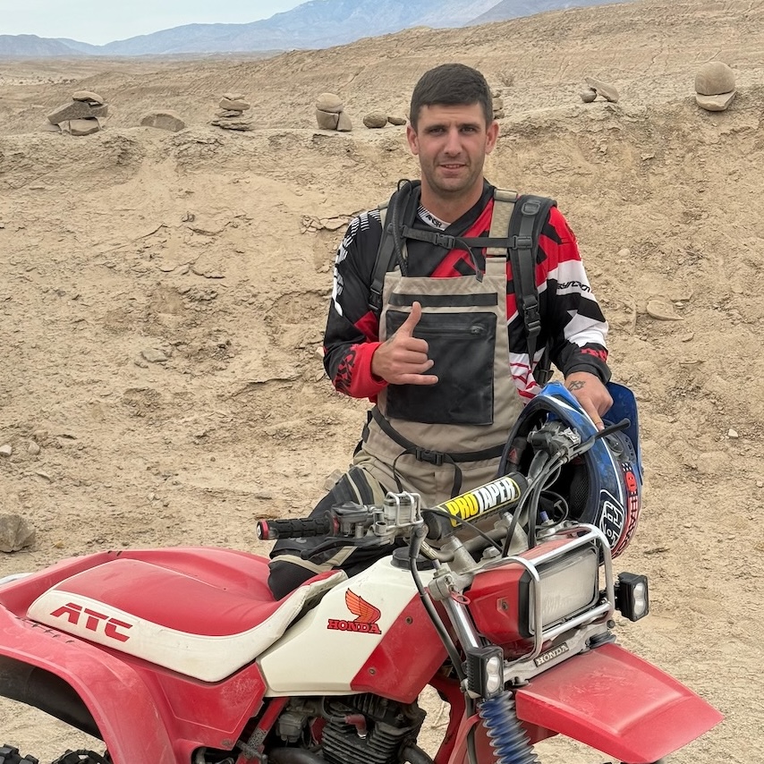 Andy Oliveri in the desert
